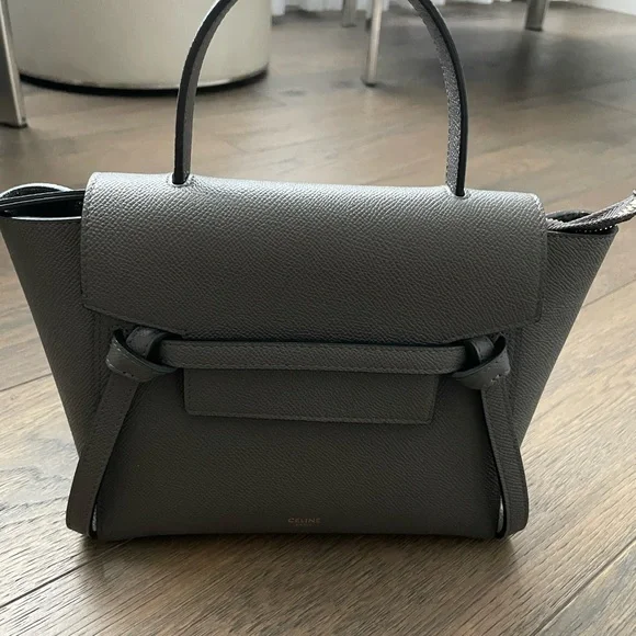 Celine Nano Belt Bag in Gray Leather, Authentic - Picture 4 of 9